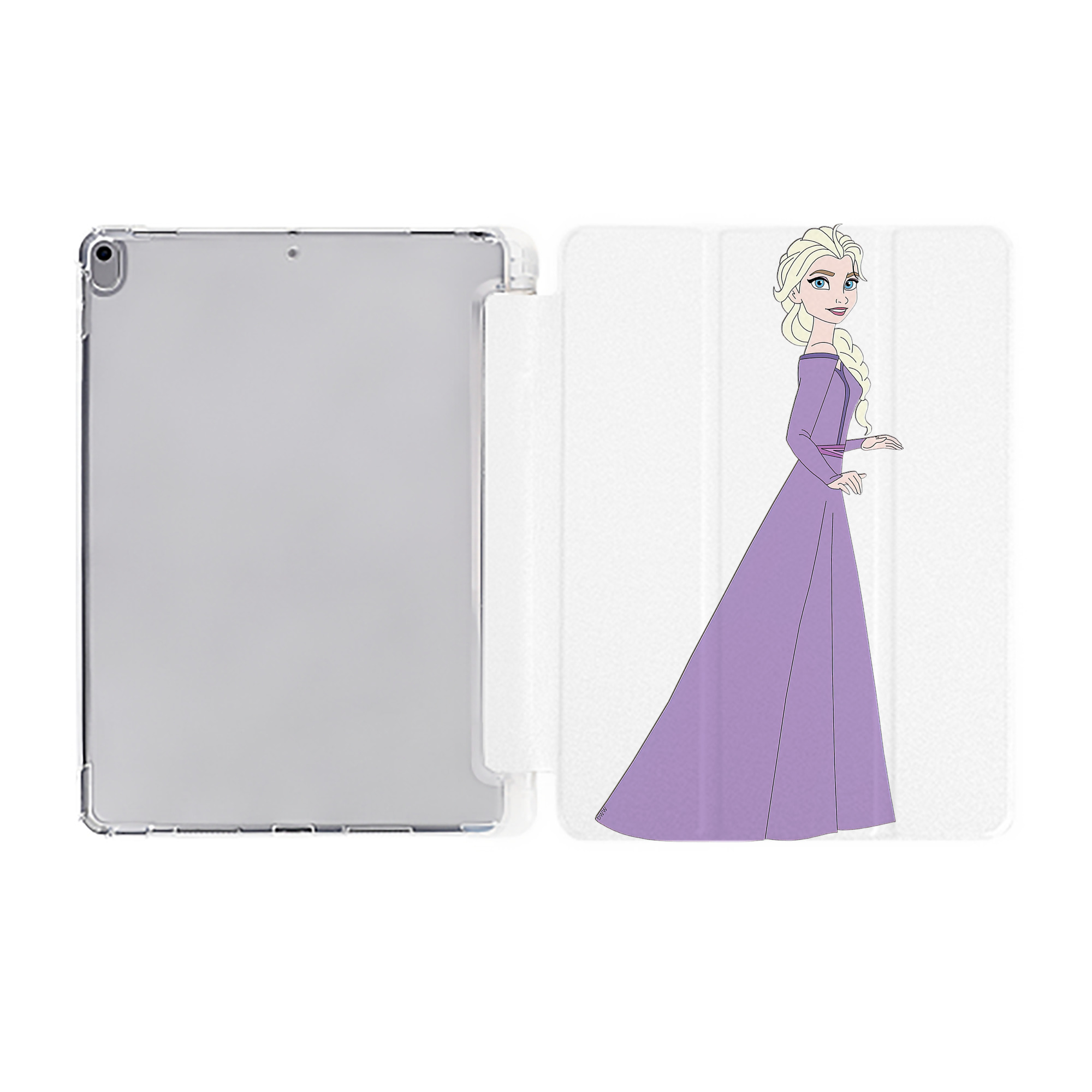 （画像用） アナと雪の女王 アンナ エルサ Frozen Anna Elsa IPad ケース ペン収納付き 三つ折りスタンド PUレザー×シリコン 対応機種9.5/10.5/10.9インチ